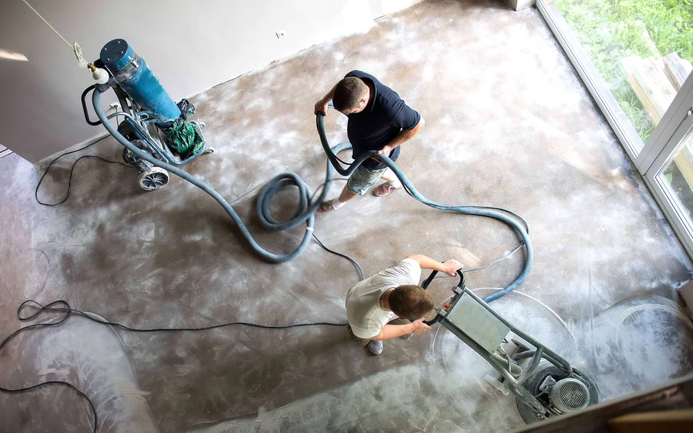 Our professional epoxy team at work